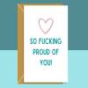 Proud of You Card | Congratulations Card | Well Done Card - for him or for her - Can be personalised inside if required - Blank inside