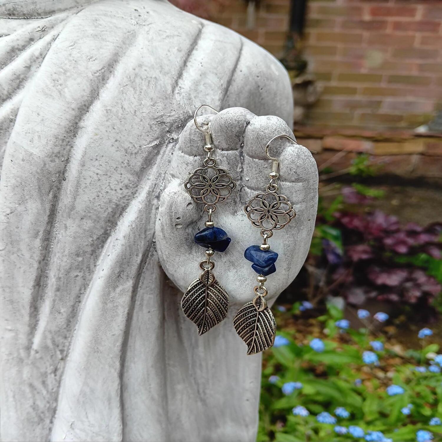 Sodalite Earrings - Protection 