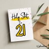 21st Birthday Card - Holy Shit You're / I'm 21 Card - Birthday Card - Birthday Celebrations - Personalised Birthday - Funny Birthday Card - Holy Shit "I'm"