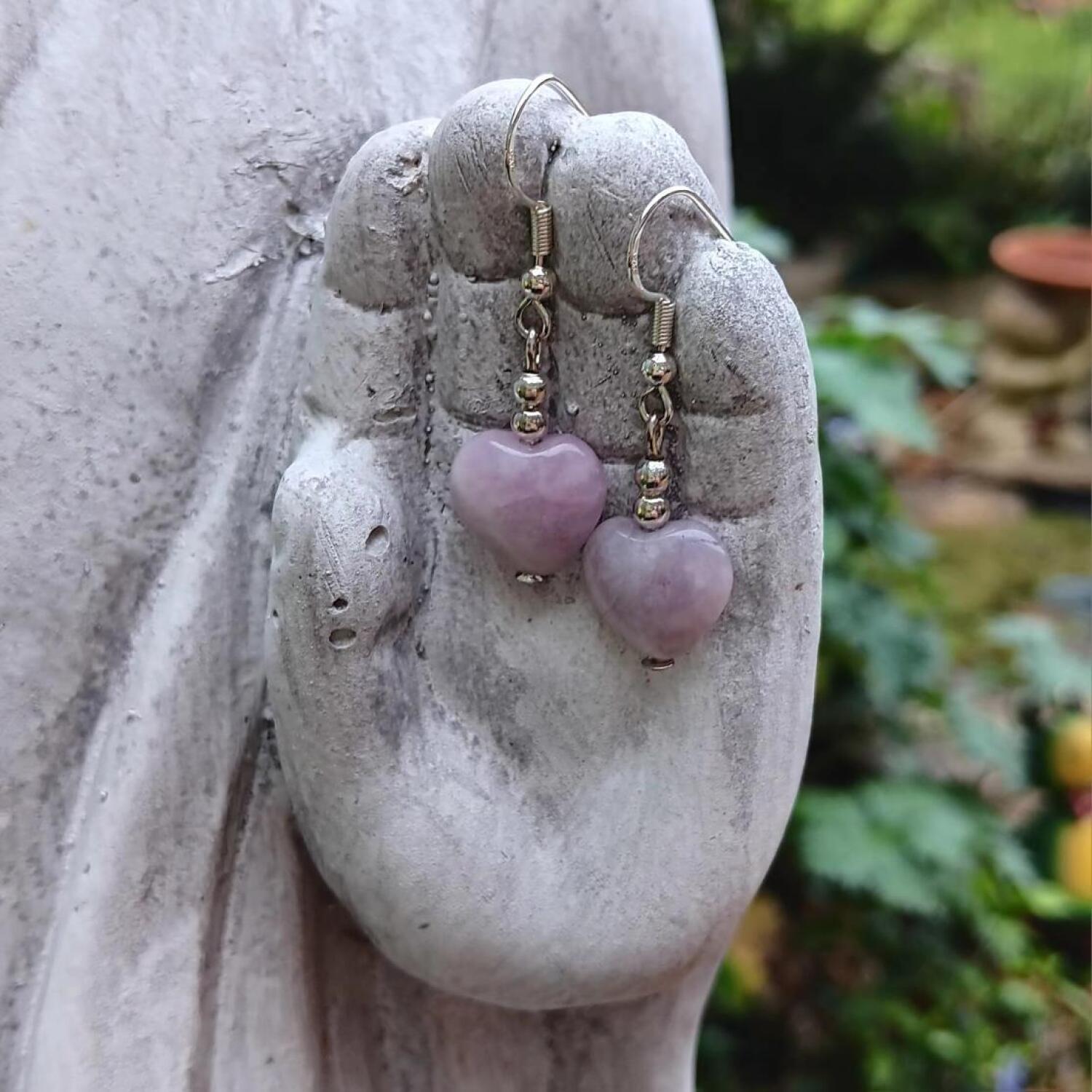 Lepidolite Earrings - Reduce Stress