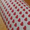 200 6mm heart stickers - Textured Red