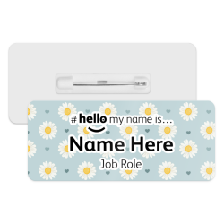 #hello my name is... Name Badge - Daisies & Hearts