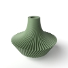 The Kitan Short Vase, Modern and Unique Home Decor for Dried and Preserved Flower Arrangement - Black