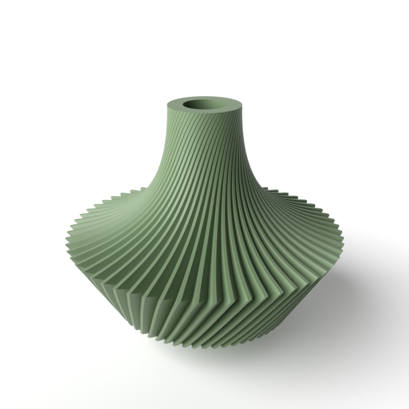 The Kitan Short Vase, Modern and Unique Home Decor for Dried and Preserved Flower Arrangement - Black