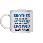 Funny 30th Birthday Mug For Brother | Cheeky Bellend Joke