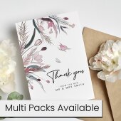 Thank You Cards, Wedding Thank You Cards, Floral Thank You Card - Personalised, Thank you wedding guest cards, Floral wedding cards