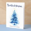 Christmas Card For Brother and Partner Card Xmas Card for Brother Christmas Card for Loved One Brother Partner Card Christmas Tree Card - Large (5x7) / Blank Message