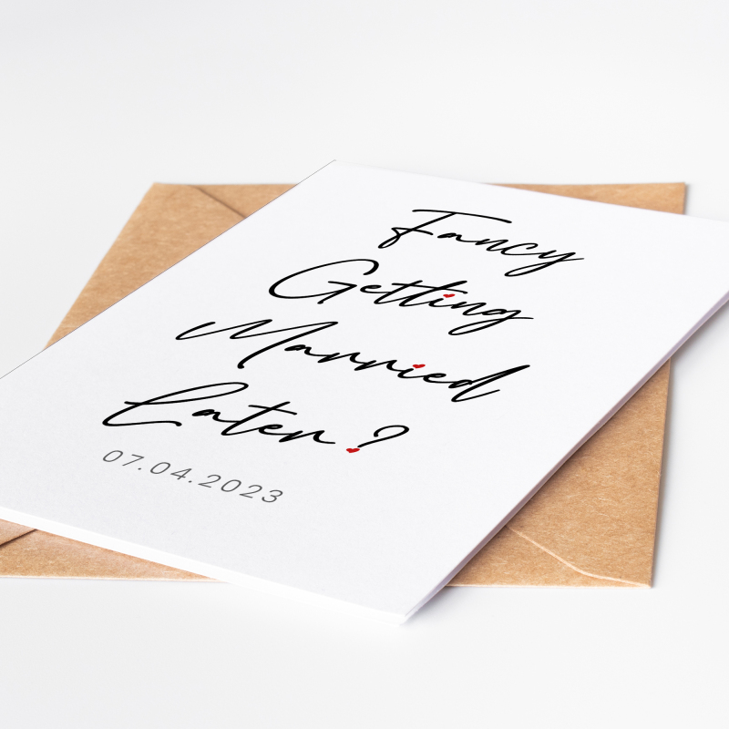 Fancy Getting Married Later Wedding Day Card - A6 - 4.1" x 5.8"