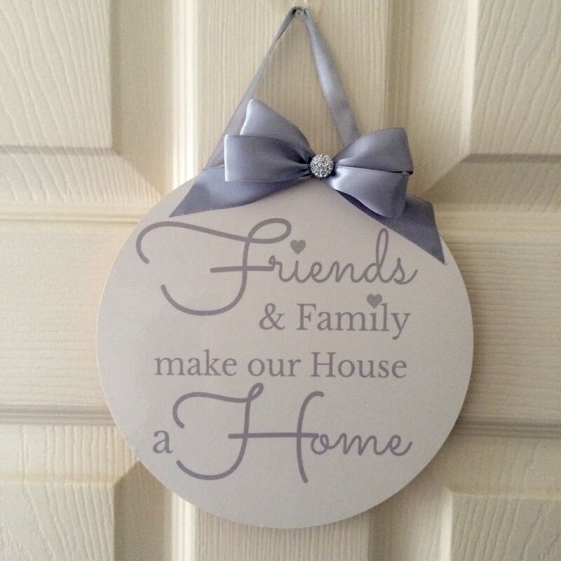 Handmade Door Sign, Wall Sign, Home Decor, Family Wall Sign, New Home Gift - Grey