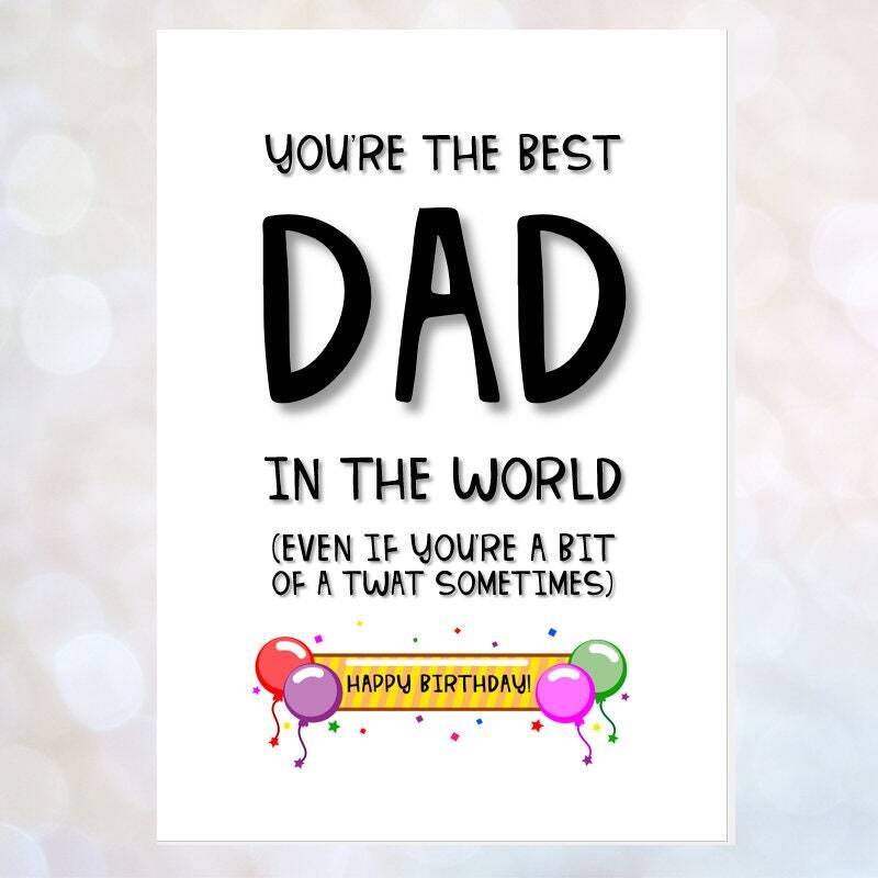 Birthday - DAD - best in world BIRTHDAY card