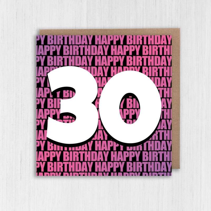 Any age, 16th, 18th, 21st, 30th, 40th, 50th, 60th, 70th happy birthday card in blue or pink (Size A6/A5/A4/Square 6x6") - A6: Single card - Blue