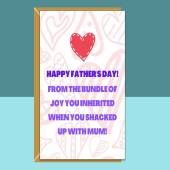 Funny Step-Father Card for Father's Day - Ideal for your step-dad - Can be personalised inside the card if needed.