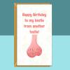 Funny Bestie Birthday Card - Personalised Best Friend Card - Ideal rude card for your mate - Blank inside - Regular