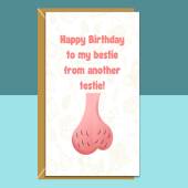 Funny Bestie Birthday Card - Personalised Best Friend Card - Ideal rude card for your mate