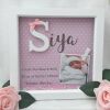 Personalised new baby box frame,baby initial frame, new baby gift,1 DAY DISPATCH - Without lights