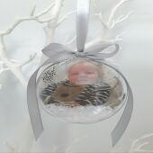 Beautiful Photo Bauble,1st Christmas Photo Bauble, Photo Christmas Ornament