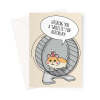 Cute Hamster Birthday Card - Hamster In A Wheel Joke - A5 Portrait - 1 Card