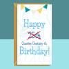 Funny 25th Birthday Card - Quarter Century-th - birthday card for him or for her turning 25 years old - Can be personalised inside - Blank inside