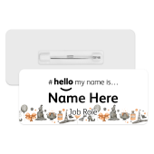 #hello my name is... Name Badge - Witch Themed Border