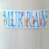 Personalised Winnie Pooh Banner, Winnie Pooh Name Banner, Winnie Pooh Nursery - 3 - light blue