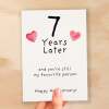 7th Wedding Anniversary Card For Wife Anniversary Card for Husband 7 Year Anniversary Card For Boyfriend or Girlfriend Seventh Anniversary - Large (5x7) / Blank Message