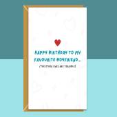 Funny boyfriend birthday card - For him - Personalised - Bf birthday cards - Cheeky