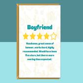 Funny Boyfriend Birthday Card - Personalised - Snoring - For Him - BF - On his birthday - From Girlfriend or Boyfriend - Greetings Card