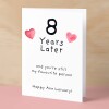 8th Wedding Anniversary Card For Wife Anniversary Card for Husband 8 Year Anniversary Card For Boyfriend or Girlfriend Eighth Anniversary - Large (5x7) / Blank Message