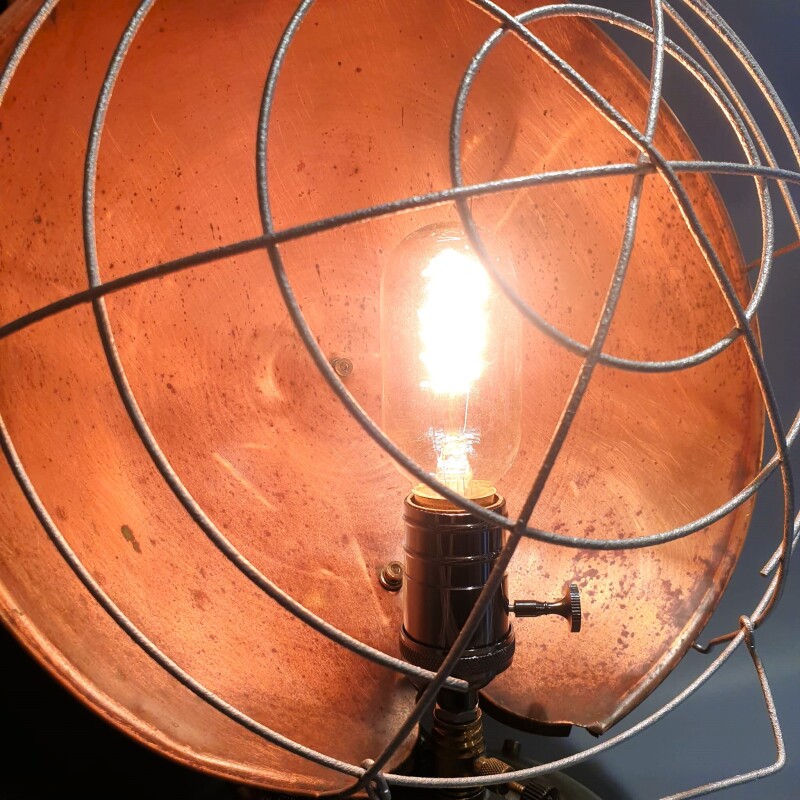 Vintage 1950s Tilly Radiator Lamp - Upcycled - Man Cave - Gifts For Him/ Her - lighting