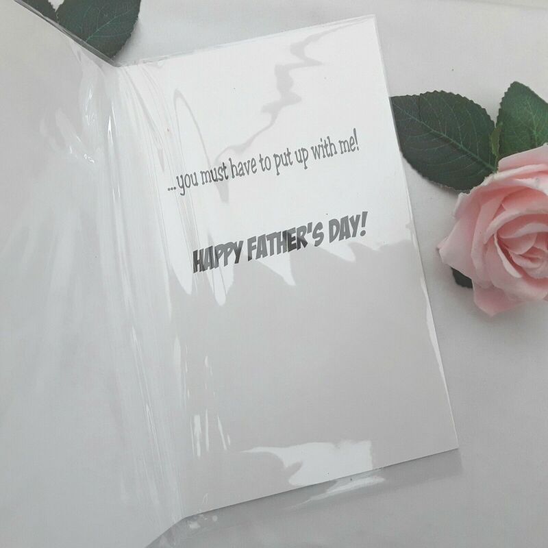 Funny fathers day card, Fathers day badge card, Number 1 dad card - 1 card