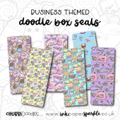 Box Seal Stickers - Doodles - Business Themed