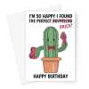 Happy Birthday Card For Boyfriend - Cactus Perfect Prick -  A5 Greeting Card - A5 Portrait - 1 Card