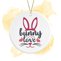 Easter Ceramic Hanging Decoration - Bunny Love