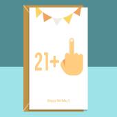 Funny 22nd Birthday Card - For Him or For Her -  for a friend, colleague, brother, or sister turning 22 years old - Can be personalised