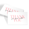 Thank You For Your Order Cards - Small Business Thank You Business Cards - Pink Thank You Business Card Size - Logo Thank You Cards - Sample Card