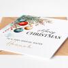 Personalised Christmas Bauble Card, Watercolour Christmas Card for Sister, Mum, Auntie, Niece, Grandma, Granddaughter, Goddaughter, Grandad