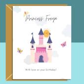 Princess Birthday Card Personalised for Daughter, Granddaughter, Goddaughter, Niece - Ideal for ages 3, 4, 5, 6, 7 and above