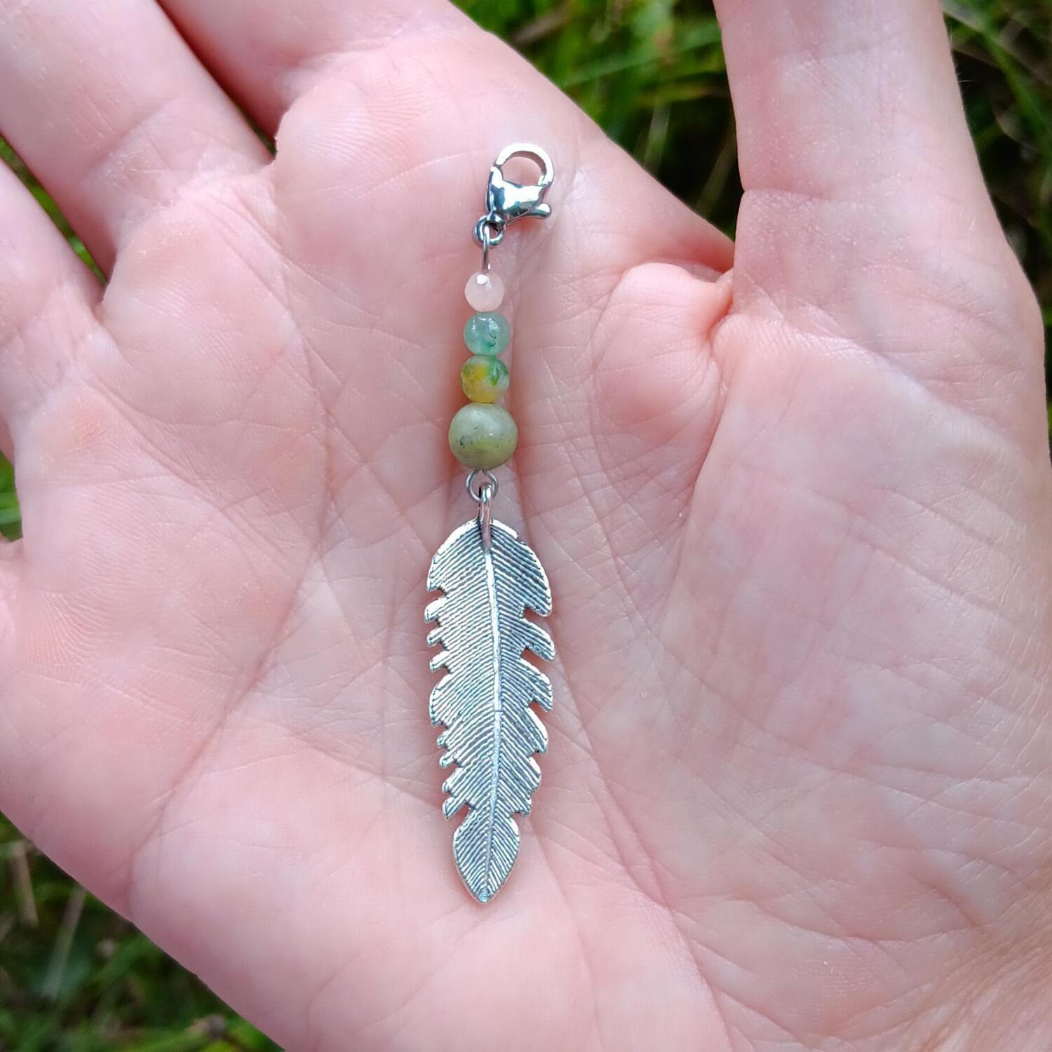 Feather bag/purse charm