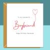 Boyfriend Birthday Card - Personalised - For Him - BF - On his birthday - From Girlfriend or Boyfriend - Blank inside - Regular - Matte