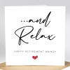 Personalised Retirement Card Happy Retirement and Relax