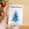 Christmas Card For Daughter and Partner Card For Her Xmas Card for Daughter Christmas Card for Loved One Family Card Christmas Tree Card - Large (5x7) / Blank Message