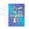 18th Birthday Card For Him - Blue - A5 Portrait - 1 Card