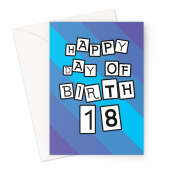 18th Birthday Card For Him - Blue