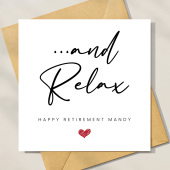 Personalised Retirement Card Happy Retirement and Relax