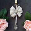 Personalised Crystal Pram Charm,Silver pram charm,New Baby gift,Bling Pram Charm - grey (as shown)