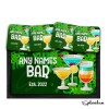 Personalised Bar Runner Mat, Cocktail Bar Custom Beer Mats & 4 x Drinks Coasters Gift Set Garden Bar Sets / Personalised Mats Home Cocktails - Set of 4 Coasters