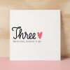 3 Year Anniversary Card For Wife 3rd Wedding Anniversary Card For Husband Anniversary Card For Wife Wedding Anniversary Card Three Years - Square (6x6) / Blank Message