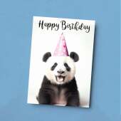 Birthday Card For Him or Her Fun Birthday Card of A Panda Happy Birthday Card For Mum, Dad, Sister Brother