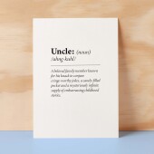 Birthday Card For Uncle Fun Dictionary Quote Card For Uncle Custom Message Card For Uncle Funny Birthday Card For Uncle