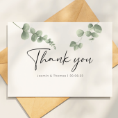 Thank You Eucalyptus Wedding Cards